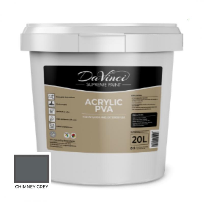 davinci pva paint 20l chimnrey grey